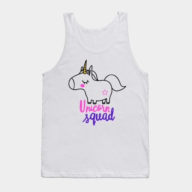 Unicorn Squad Tank Top by Coral Graphics